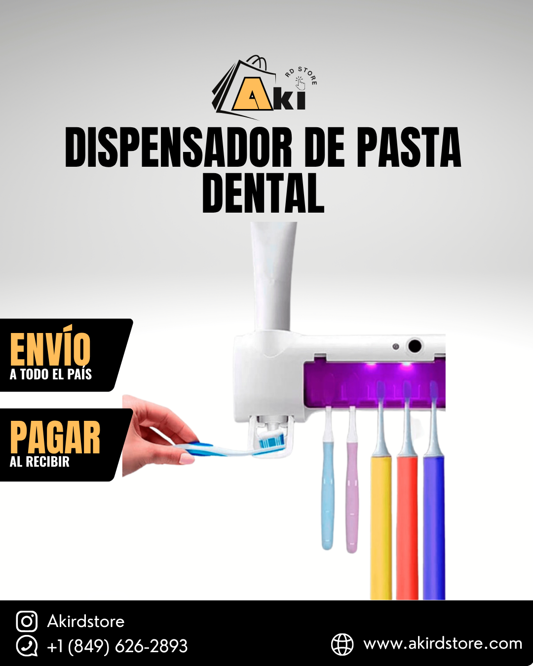 ESTERILIZADOR PARA CEPILLO DE DIENTES CON LUZ UV