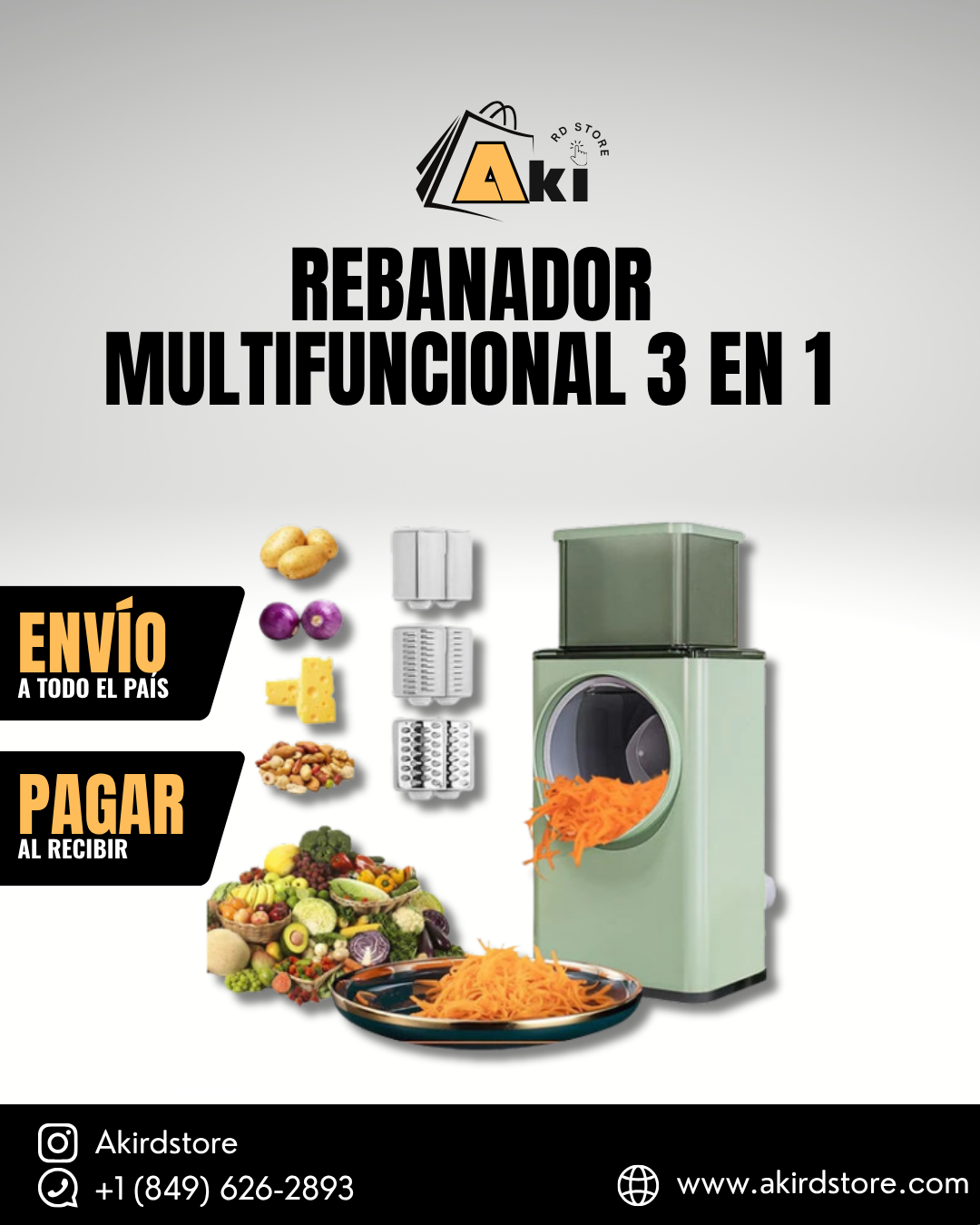 REBANADOR MULTIFUNCIONAL 3 EN 1 | ENVIO GRATIS