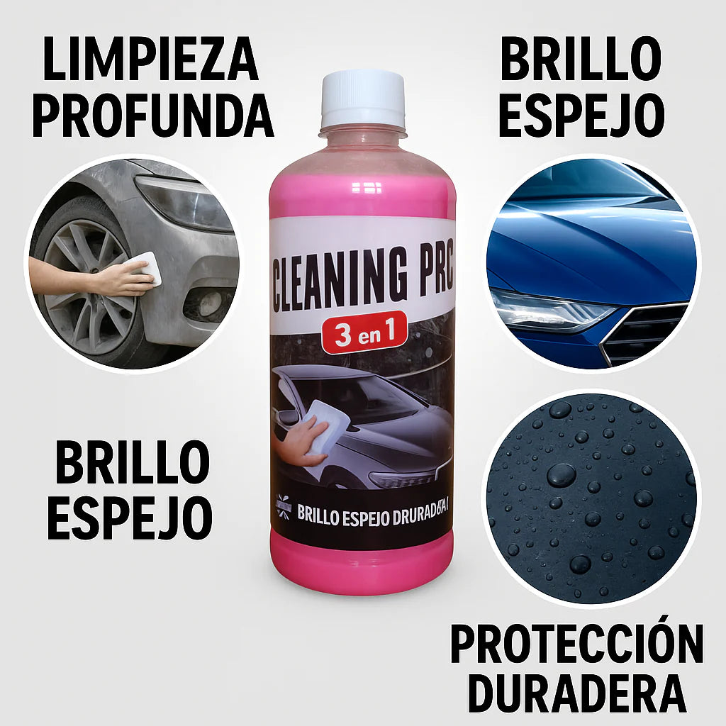Cera Autobrillante 3-en-1  Brillo, protección y limpieza profesional