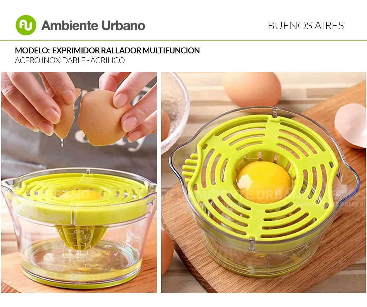 EXPRIMIDOR Y RALLADOR MANUAL DE ALIMENTOS 4 EN 1