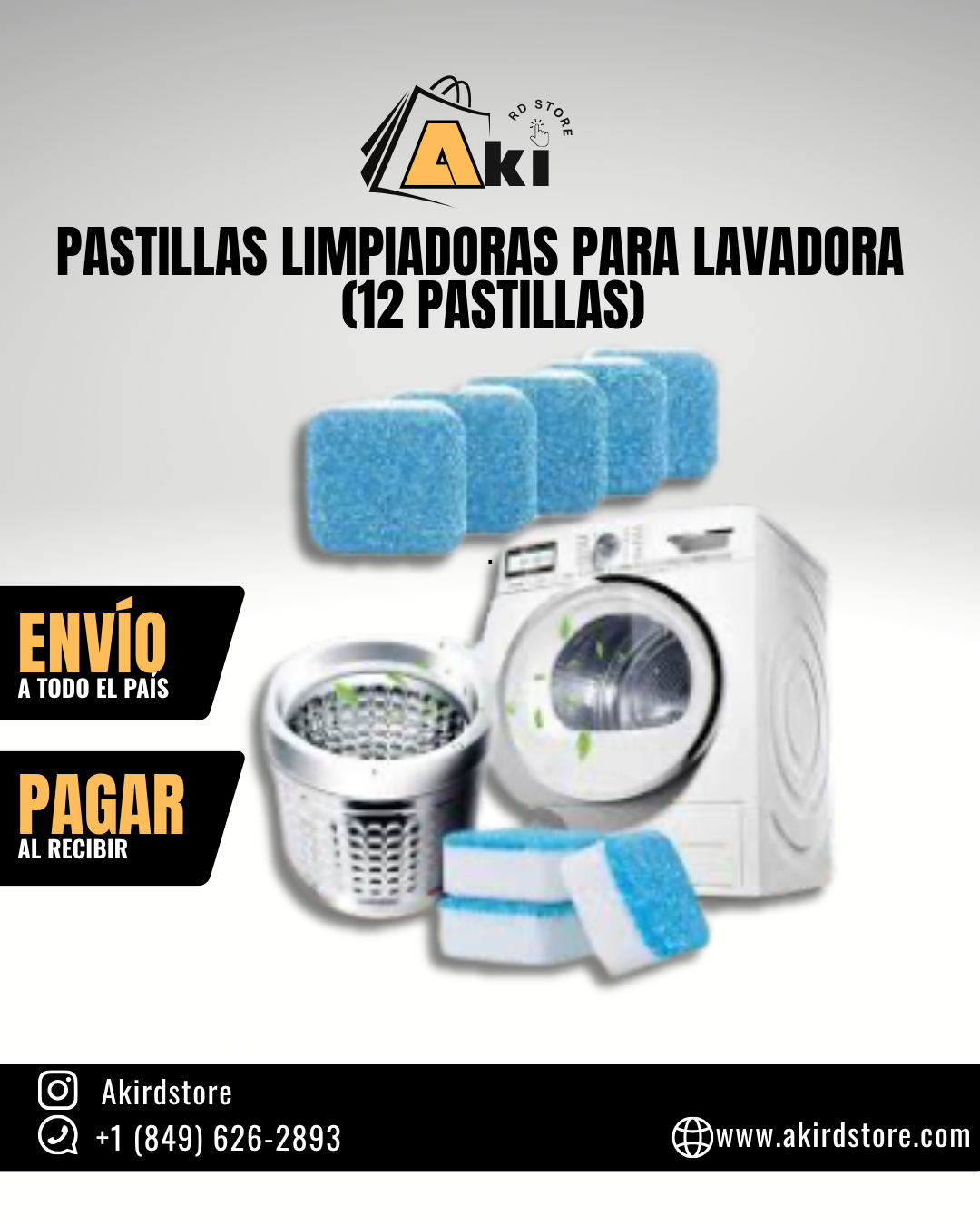 Pastillas Limpiadoras Para Lavadora.     (12 Pastillas)